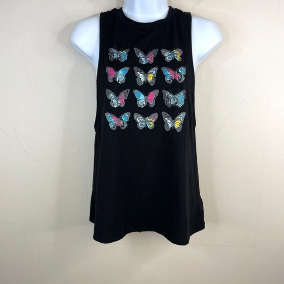 Tops - Boho Festival Top Womens Small Indie Ruched Butterfly Racerback Sleeveless Beach